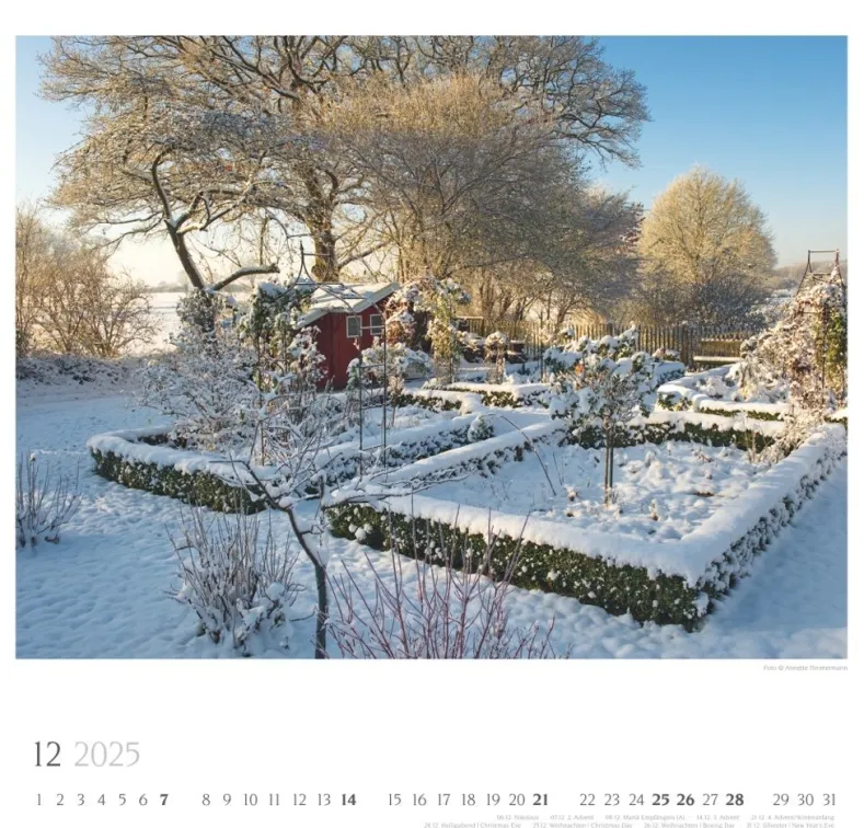 Weingarten Bauerngarten Kalender 2025
