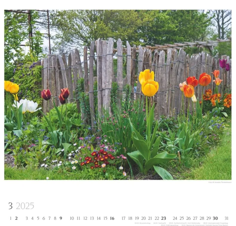 Weingarten Bauerngarten Kalender 2025