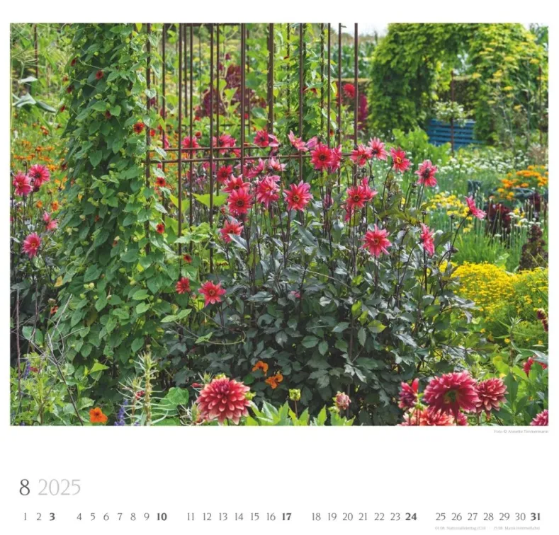 Weingarten Bauerngarten Kalender 2025