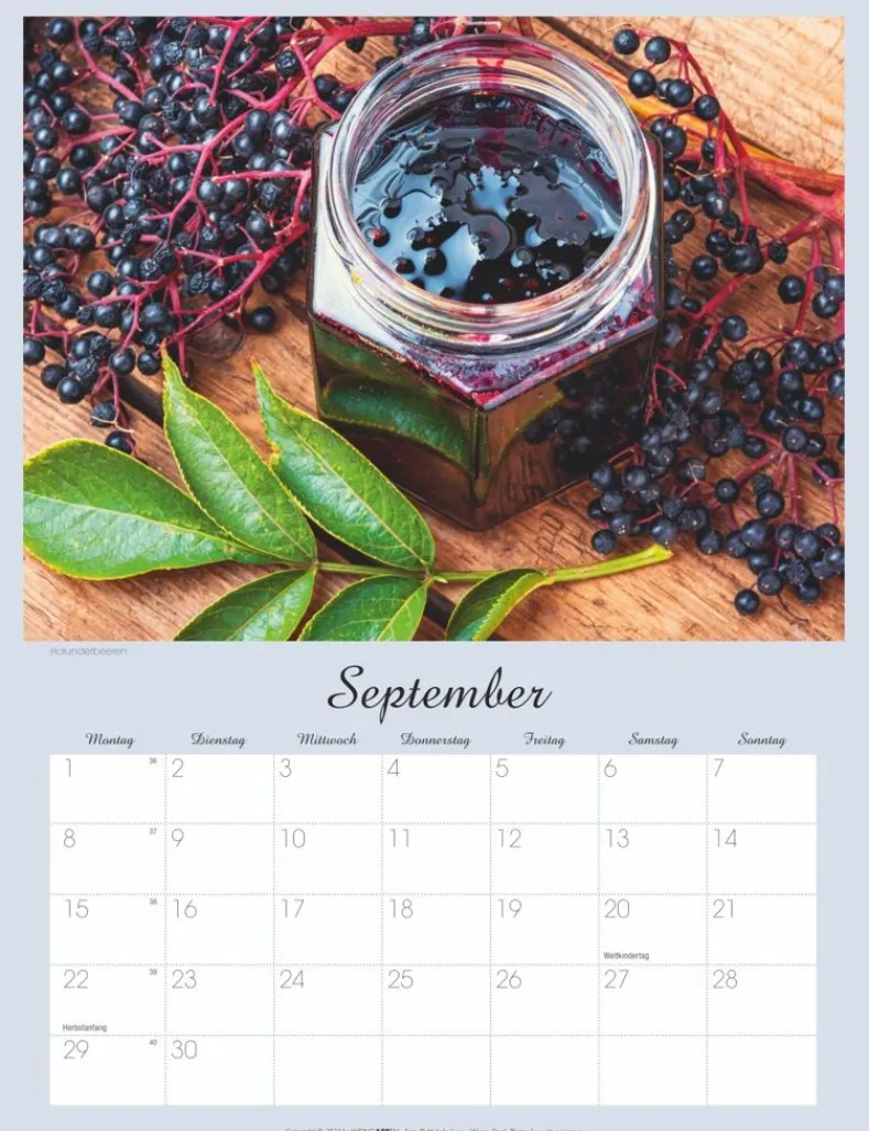 Weingarten Beeren Kalender 2025