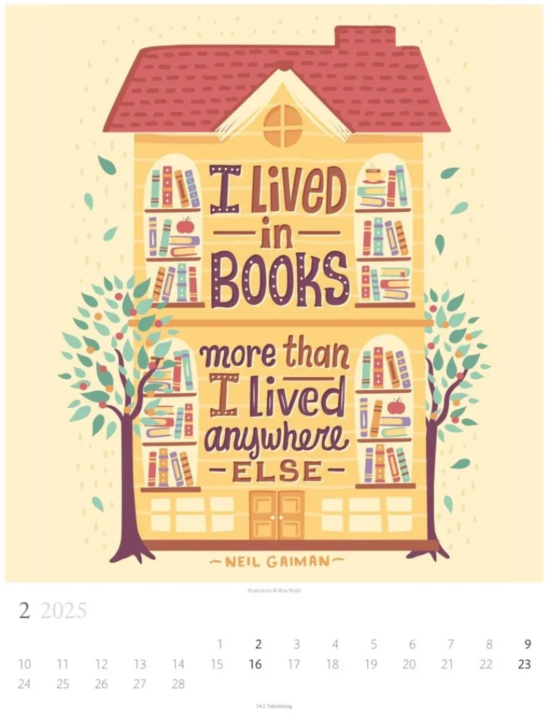 Weingarten Book Love Kalender 2025
