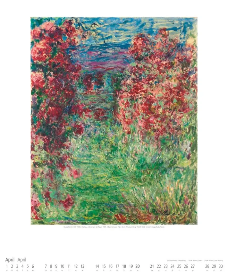Weingarten Claude Monet Im Garten Kalender 2025