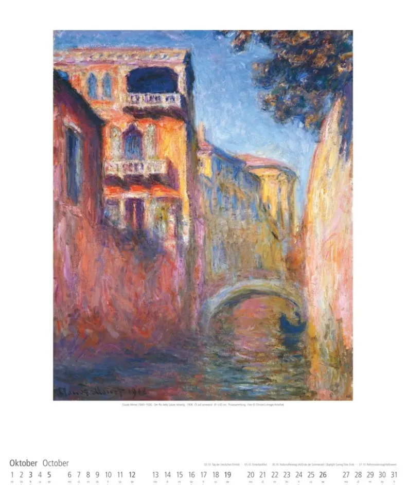 Weingarten Claude Monet Kalender 2025