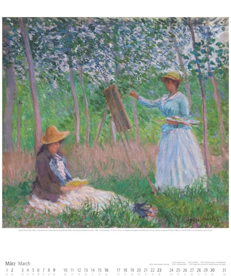 Weingarten Claude Monet Kalender 2025