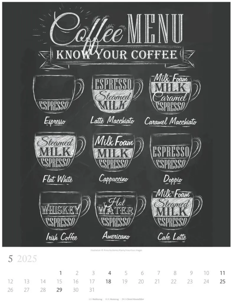 Weingarten Coffee Love Kalender 2025