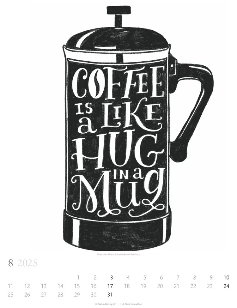 Weingarten Coffee Love Kalender 2025