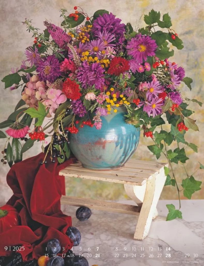 Weingarten Die Schonsten Blumenstrause Kalender 2025