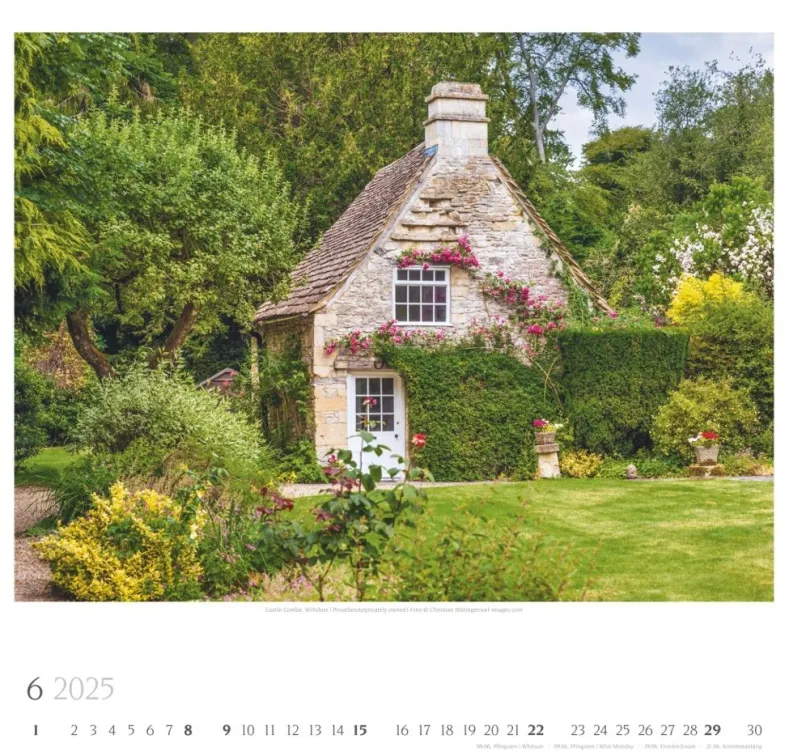 Weingarten Englische Parks & Cottages Kalender 2025