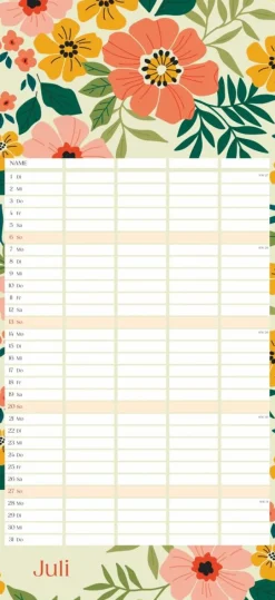 Weingarten Floral Total Familienplaner 2025