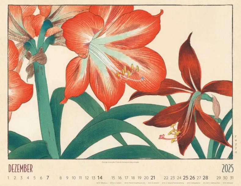 Weingarten Flower Art Kalender 2025