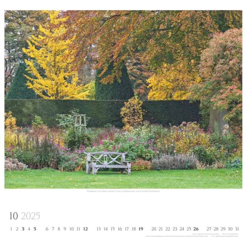 Weingarten Gartentraume Kalender 2025