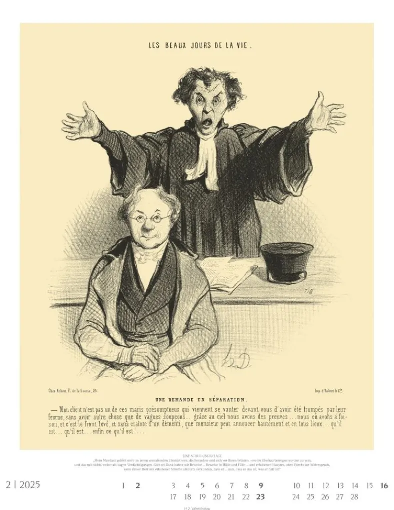 Weingarten Honore Daumier: Die Juristen Kalender 2025