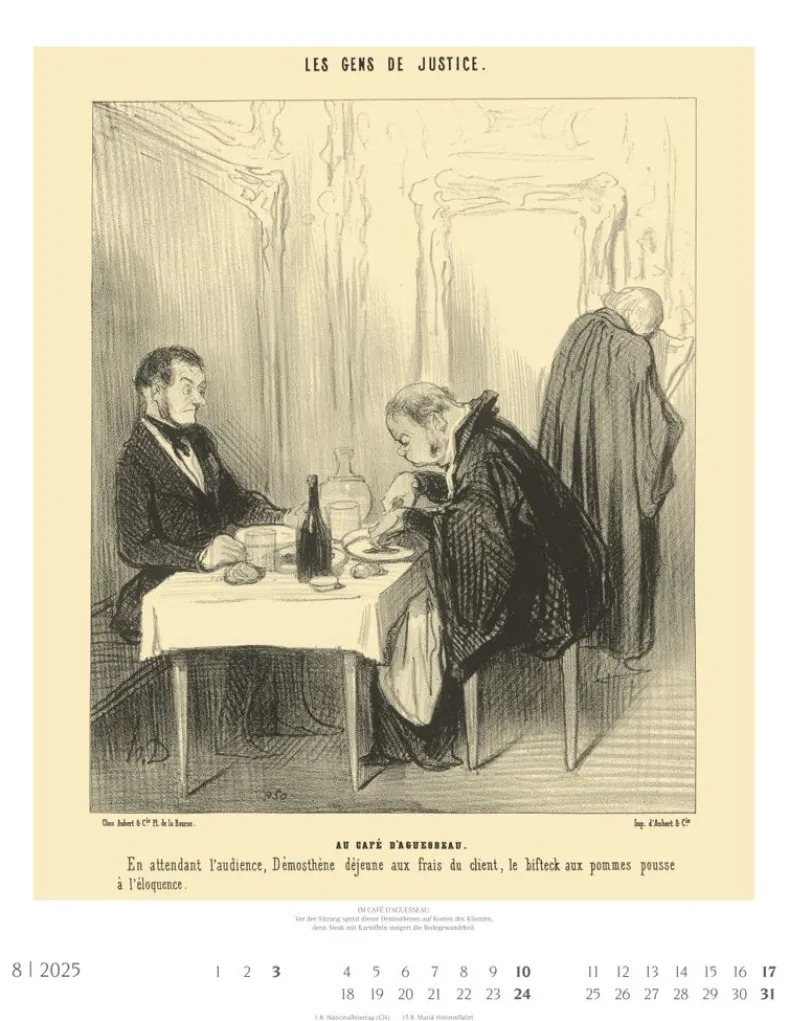 Weingarten Honore Daumier: Die Juristen Kalender 2025