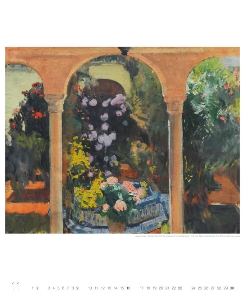 Weingarten Joaquin Sorolla Edition Kalender 2025