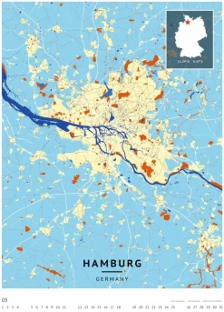 Weingarten Map Art Kalender 2025