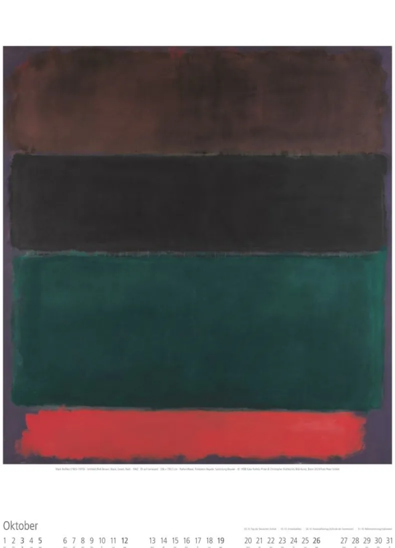 Weingarten Mark Rothko Kalender 2025