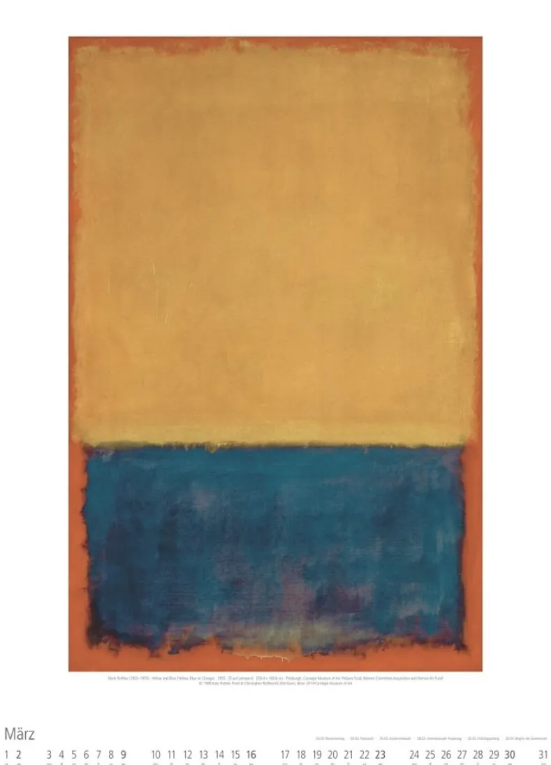 Weingarten Mark Rothko Kalender 2025
