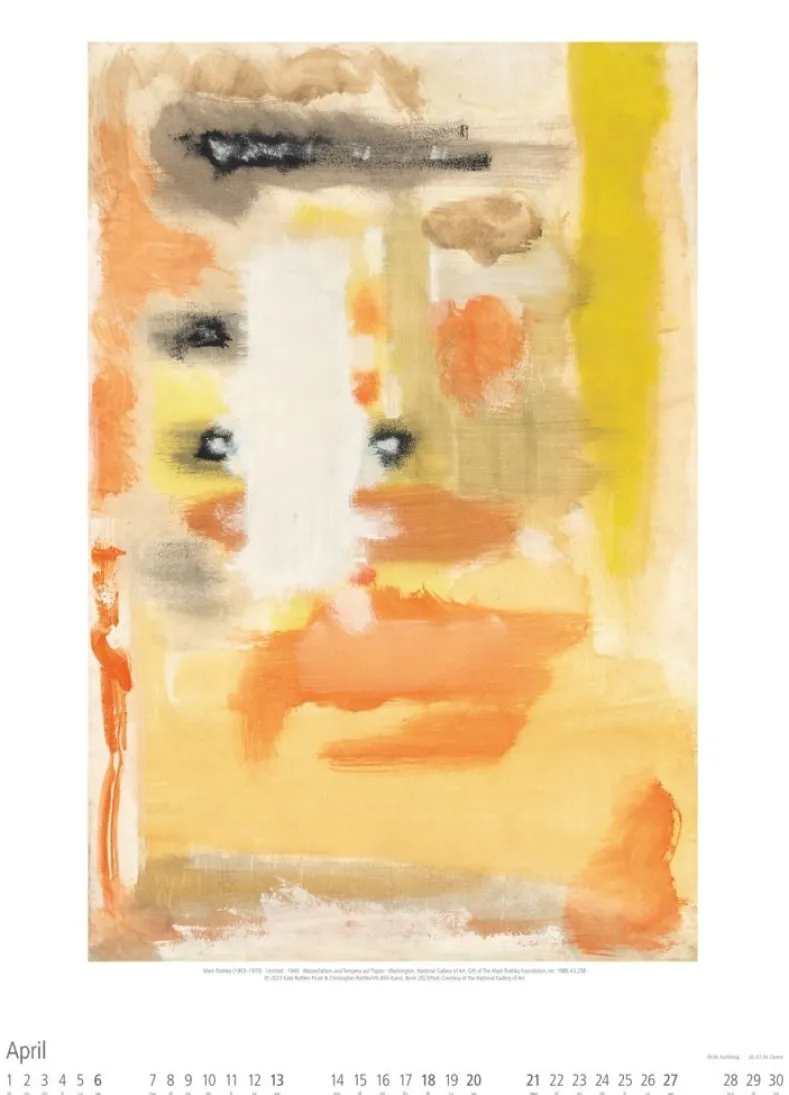 Weingarten Mark Rothko Kalender 2025