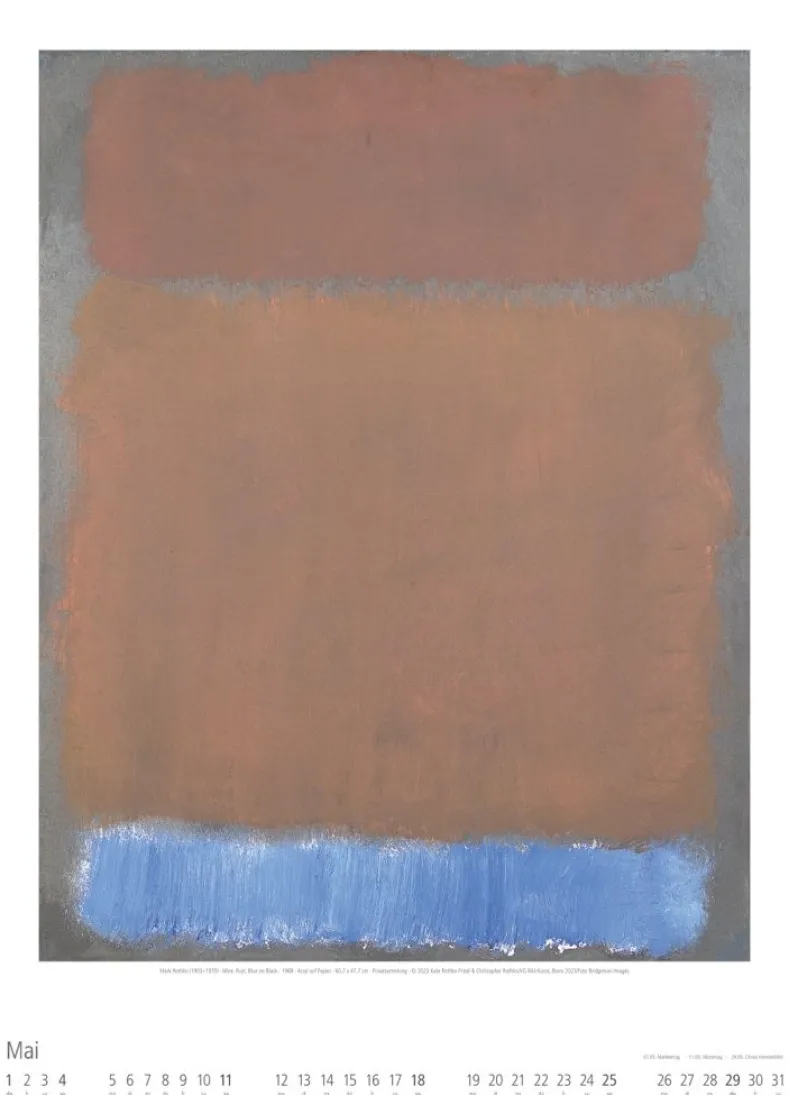 Weingarten Mark Rothko Kalender 2025