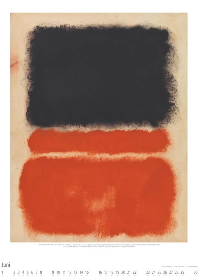 Weingarten Mark Rothko Kalender 2025