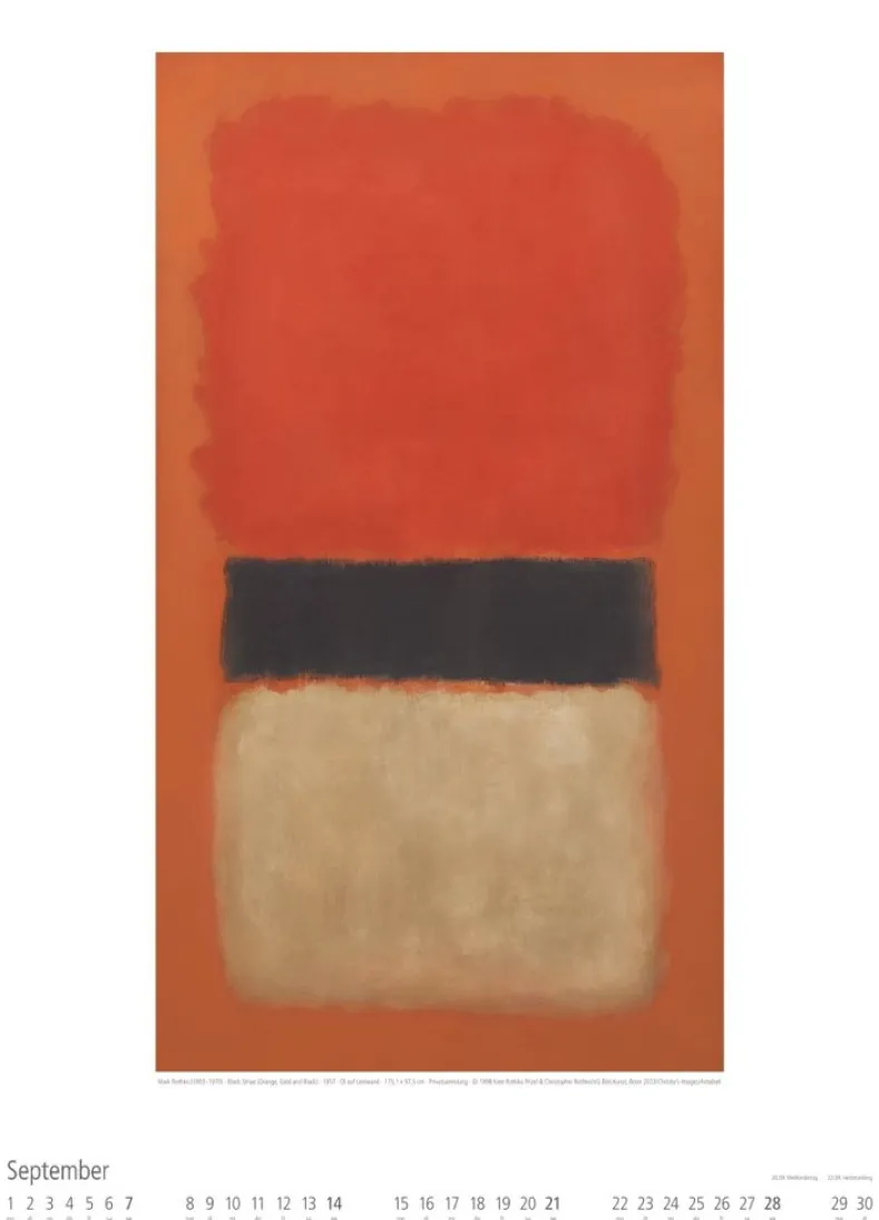 Weingarten Mark Rothko Kalender 2025