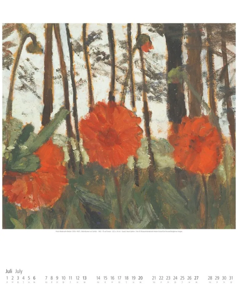 Weingarten Paula Modersohn-Becker Kalender 2025