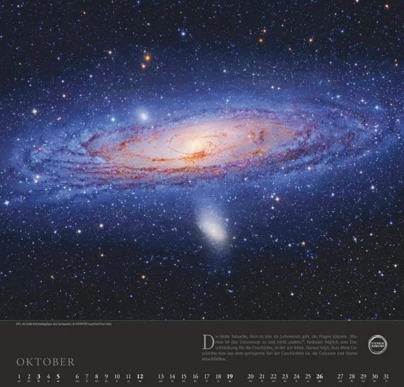 Weingarten Stephen Hawking Kalender 2025