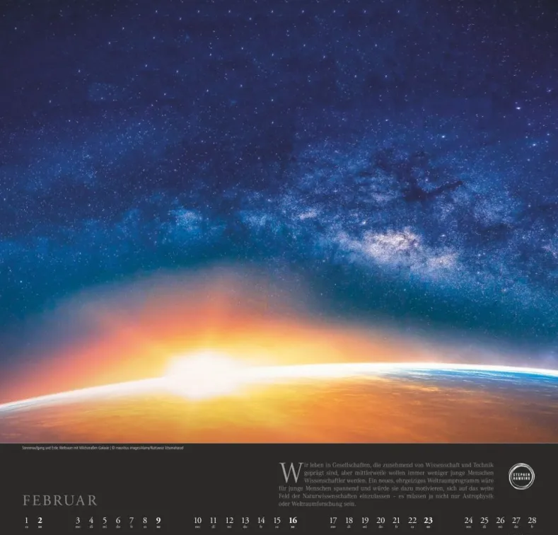 Weingarten Stephen Hawking Kalender 2025