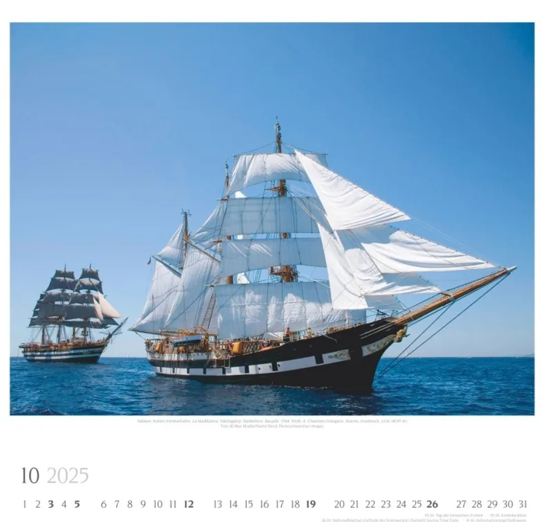 Weingarten Tall Ships Kalender 2025