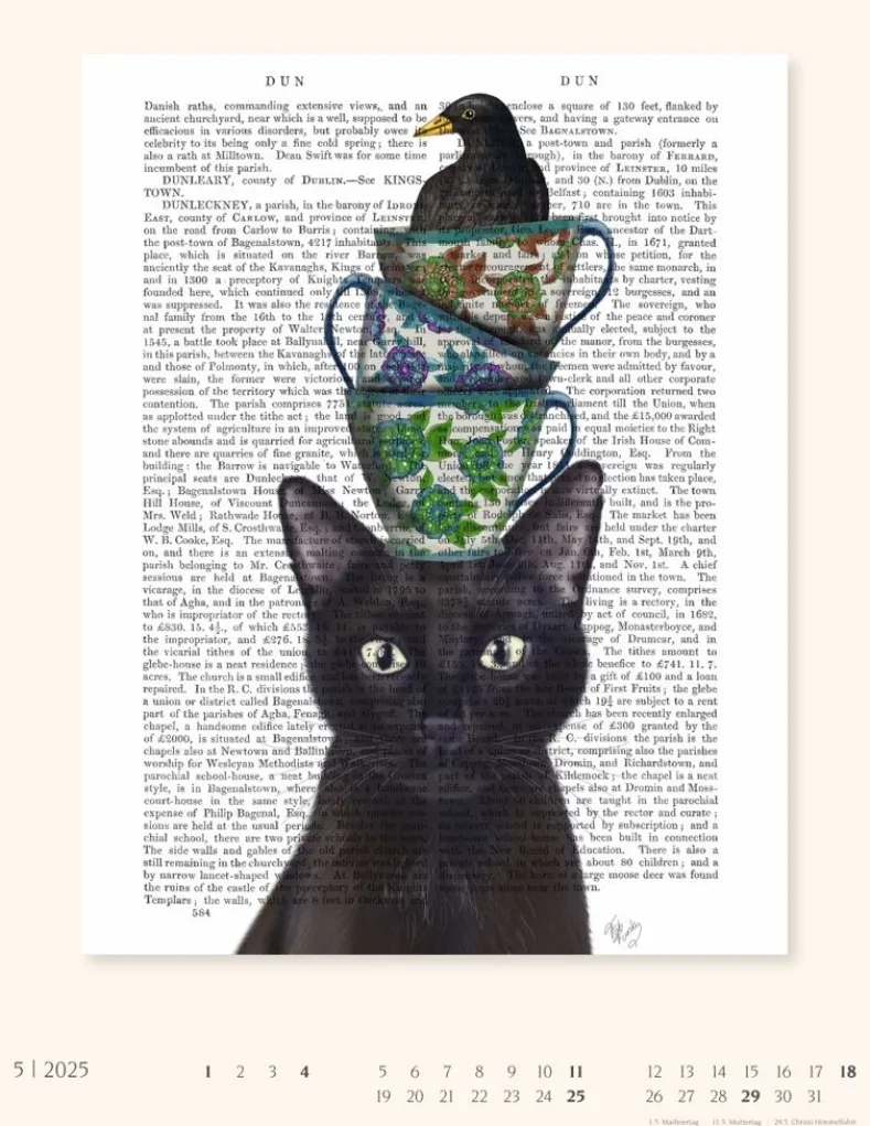 Weingarten Vintage Book Art Kalender 2025