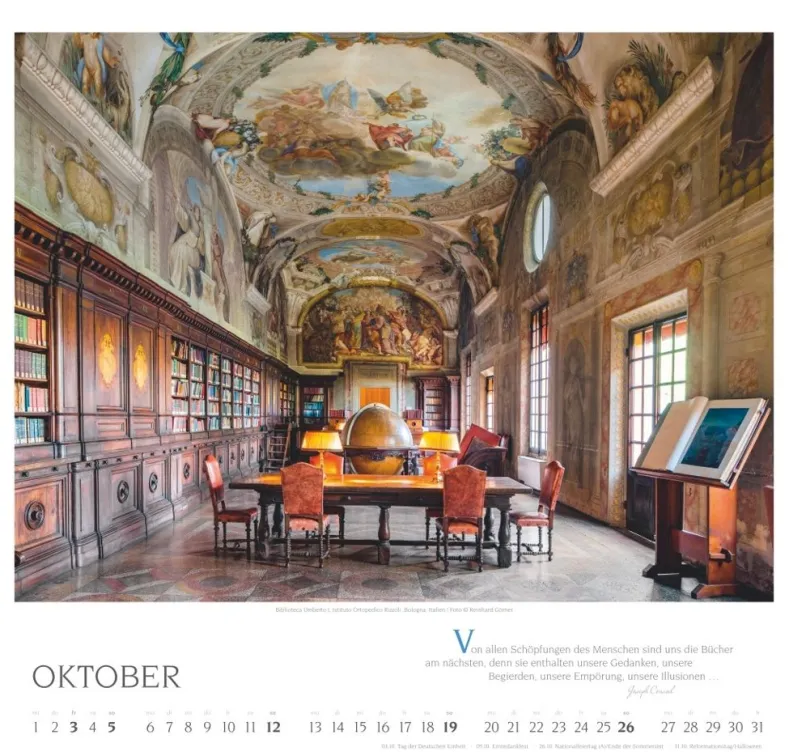 Weingarten Welt Der Bibliotheken Kalender 2025