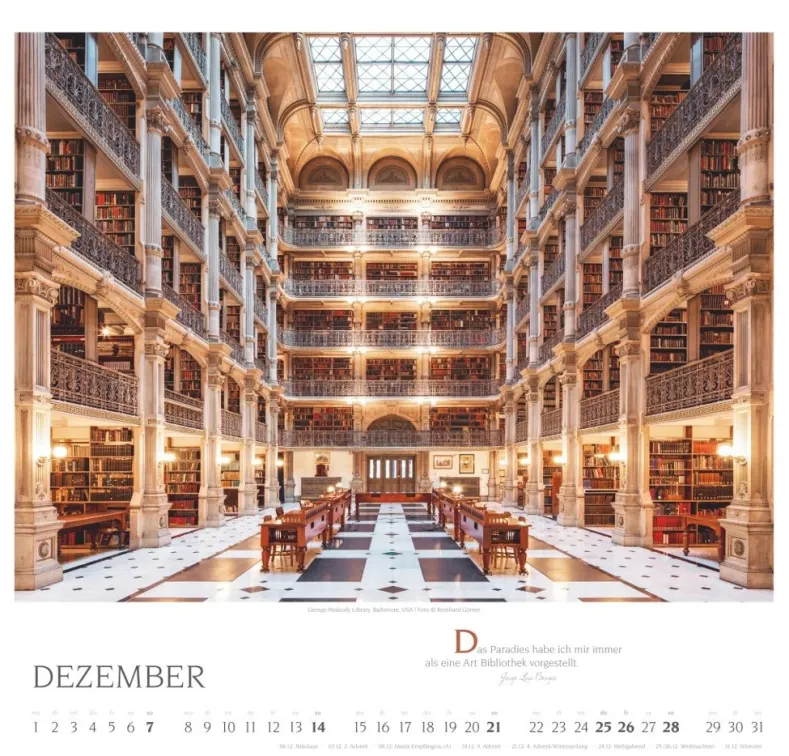 Weingarten Welt Der Bibliotheken Kalender 2025